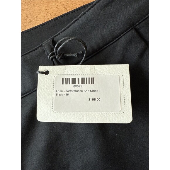 Rye 51 Performance Knit Chino‎ Black 38W Silo Straight Fit LuxeKnit NWT - Picture 6 of 11